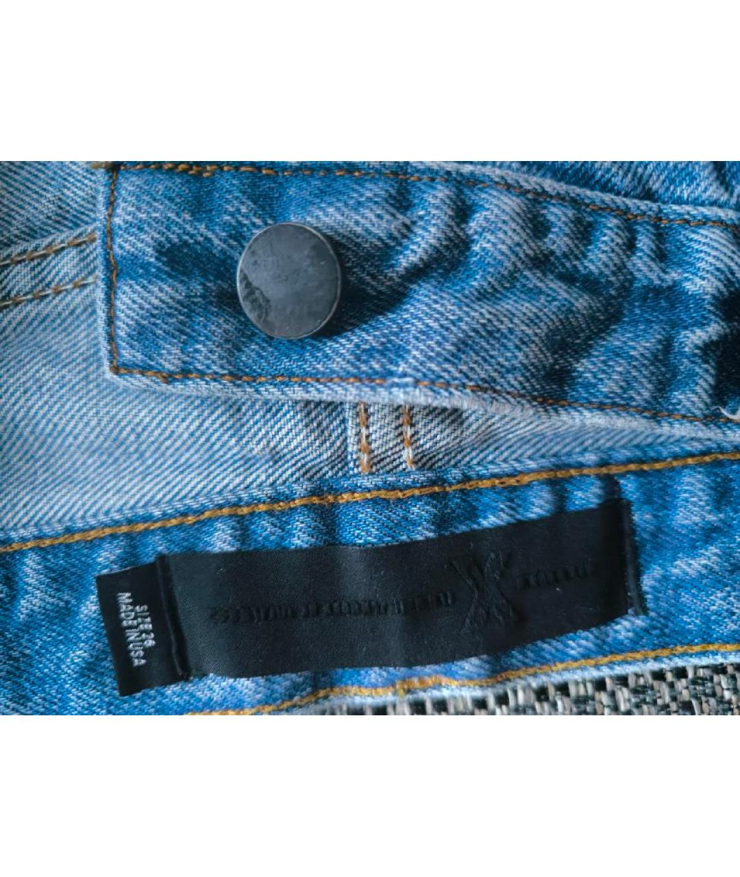 ALEXANDER WANG Синие хлопковые джинсы слим, фото 8