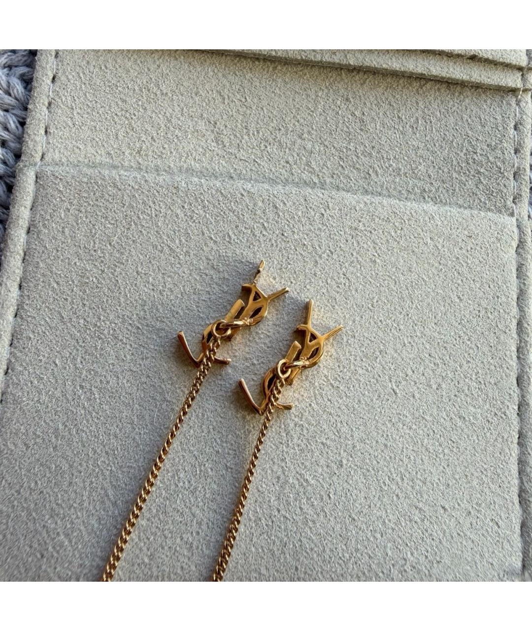 SAINT LAURENT Золотые серьги, фото 6