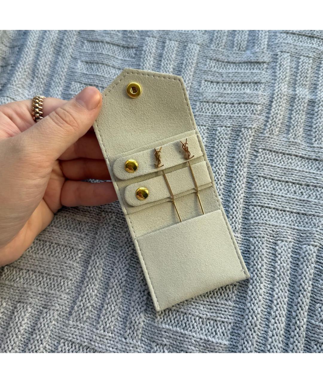 SAINT LAURENT Золотые серьги, фото 2