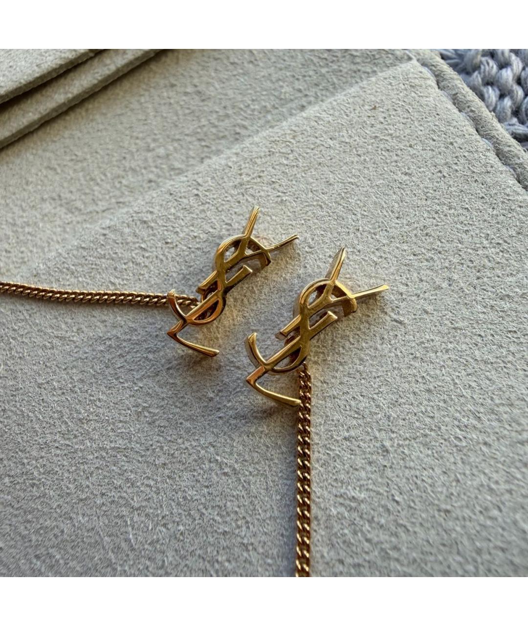 SAINT LAURENT Золотые серьги, фото 3