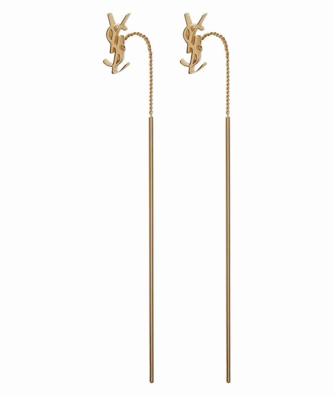 SAINT LAURENT Золотые серьги, фото 1