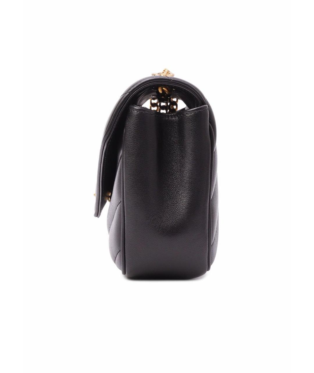 SAINT LAURENT Черная кожаная сумка с короткими ручками, фото 7