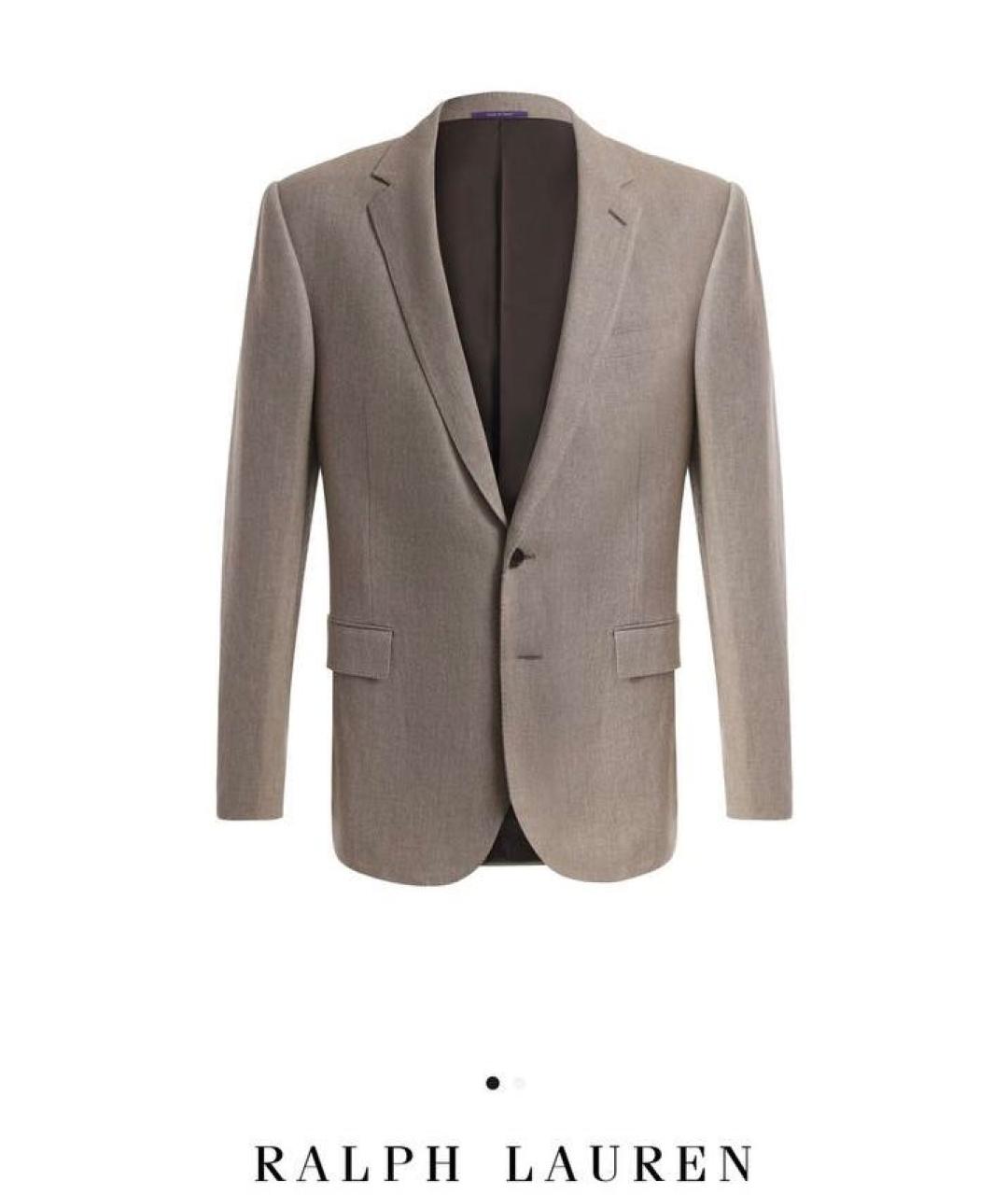 RALPH LAUREN Бежевый льняной пиджак, фото 4