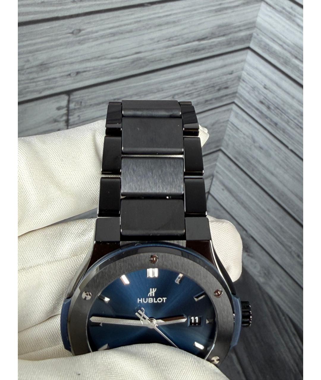 HUBLOT Темно-синие керамические часы, фото 6