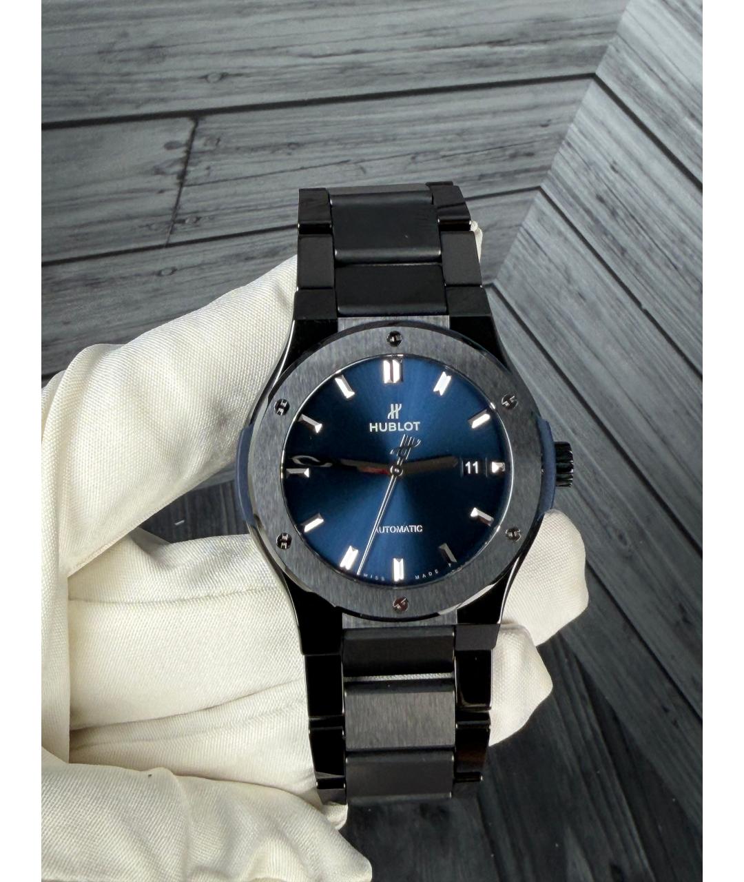 HUBLOT Темно-синие керамические часы, фото 2