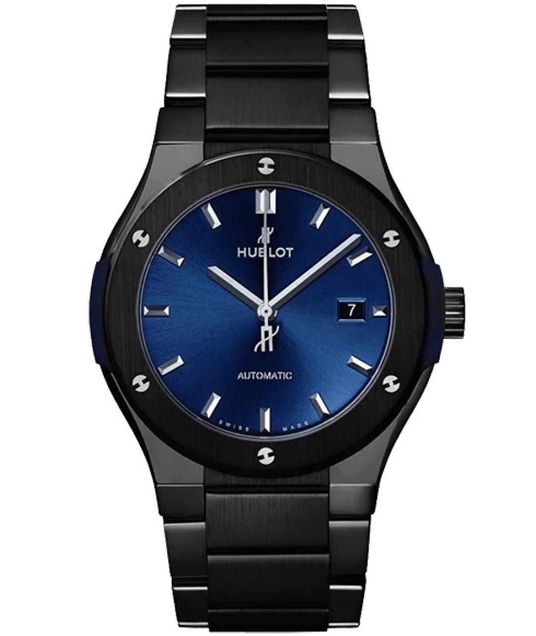 HUBLOT Темно-синие керамические часы, фото 1
