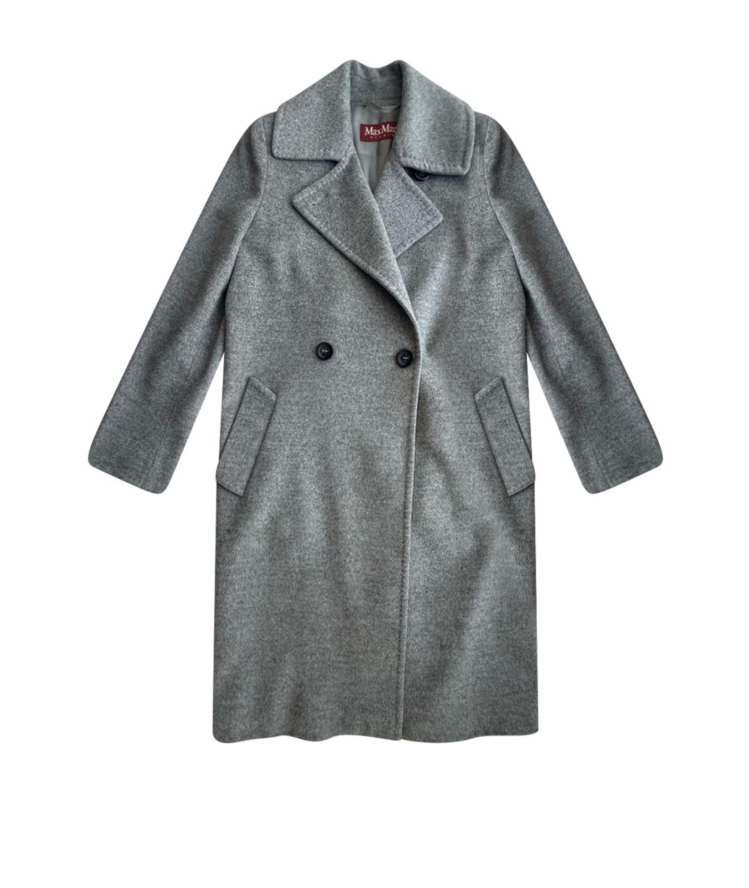 MAX MARA STUDIO Серое шерстяное пальто, фото 1