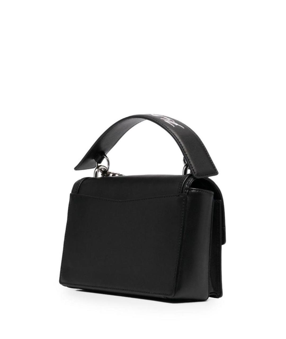 KARL LAGERFELD Черная кожаная сумка через плечо, фото 4