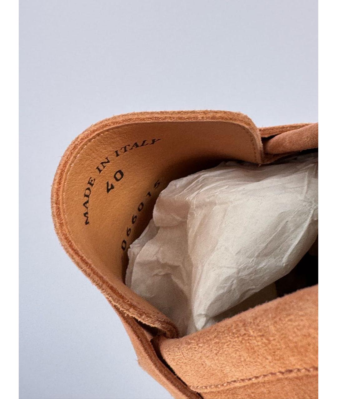 LORO PIANA Коралловые замшевые лоферы, фото 8