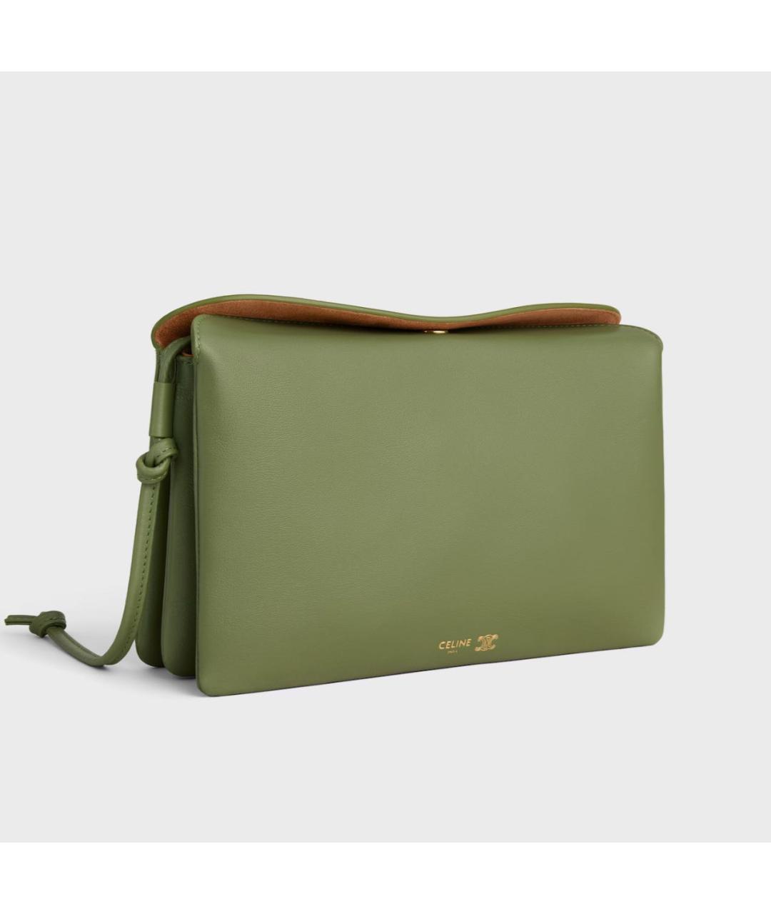 CELINE Зеленая кожаная сумка тоут, фото 2