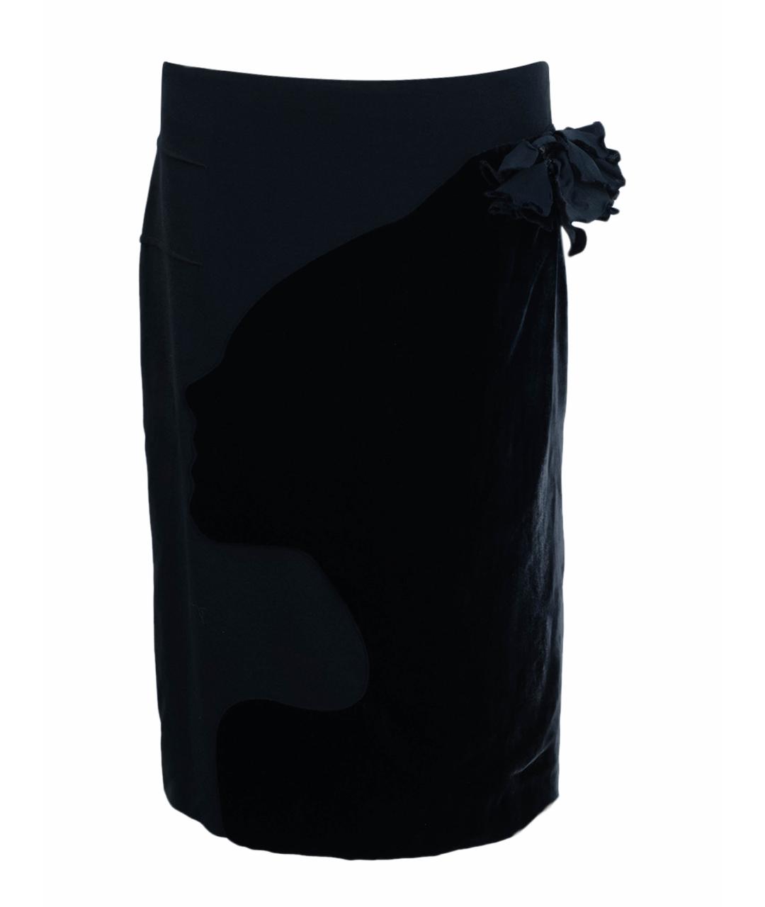 SONIA RYKIEL Черная шерстяная юбка миди, фото 1