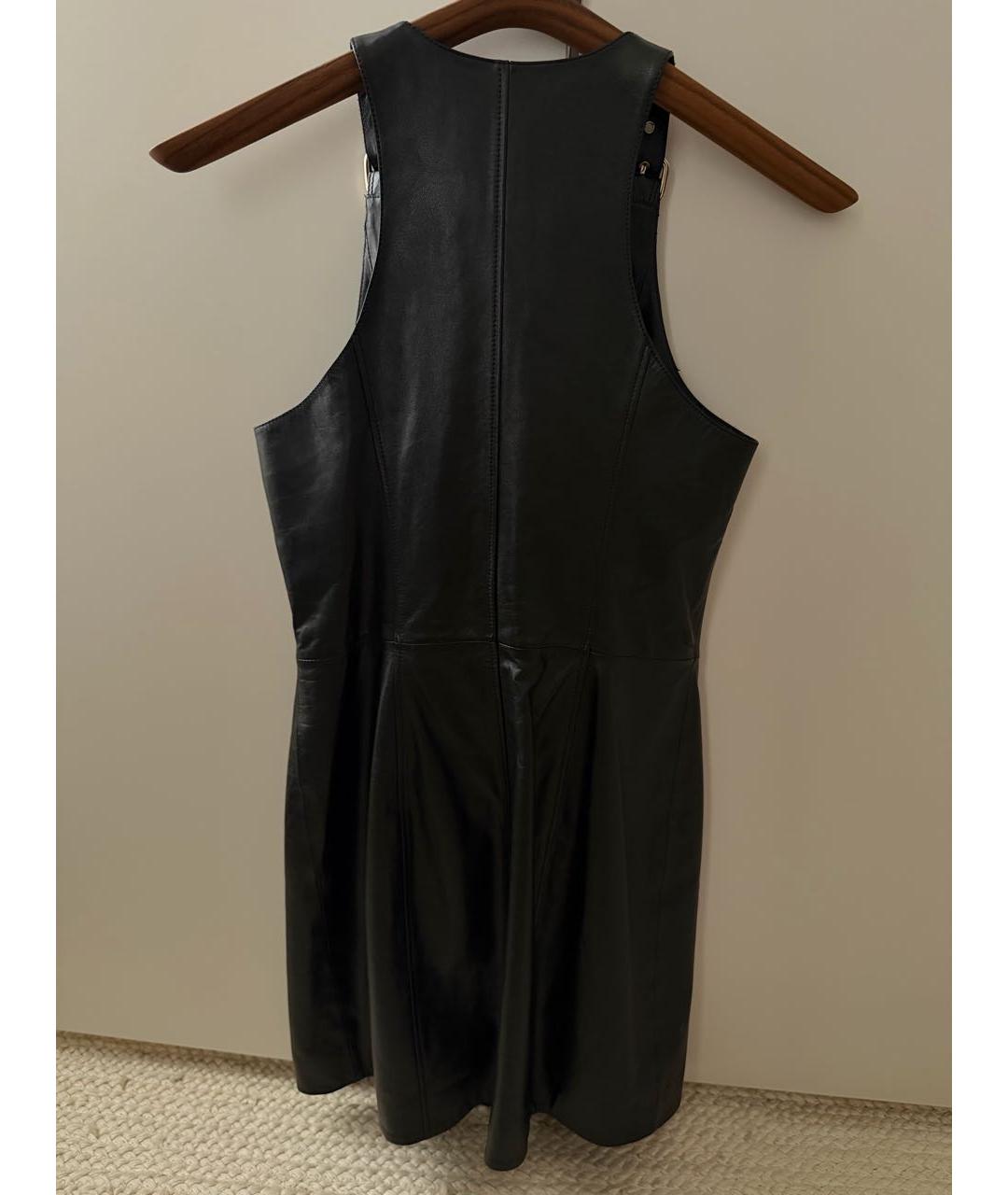 CHANEL Черное кожаное коктейльное платье, фото 2