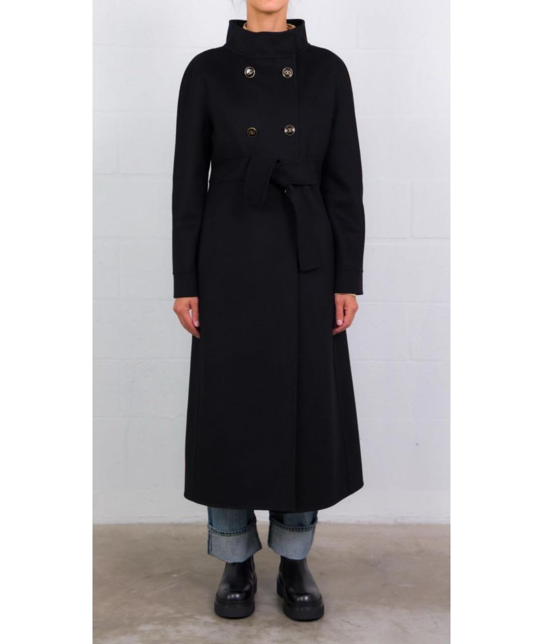 VALENTINO Черное шерстяное пальто, фото 5