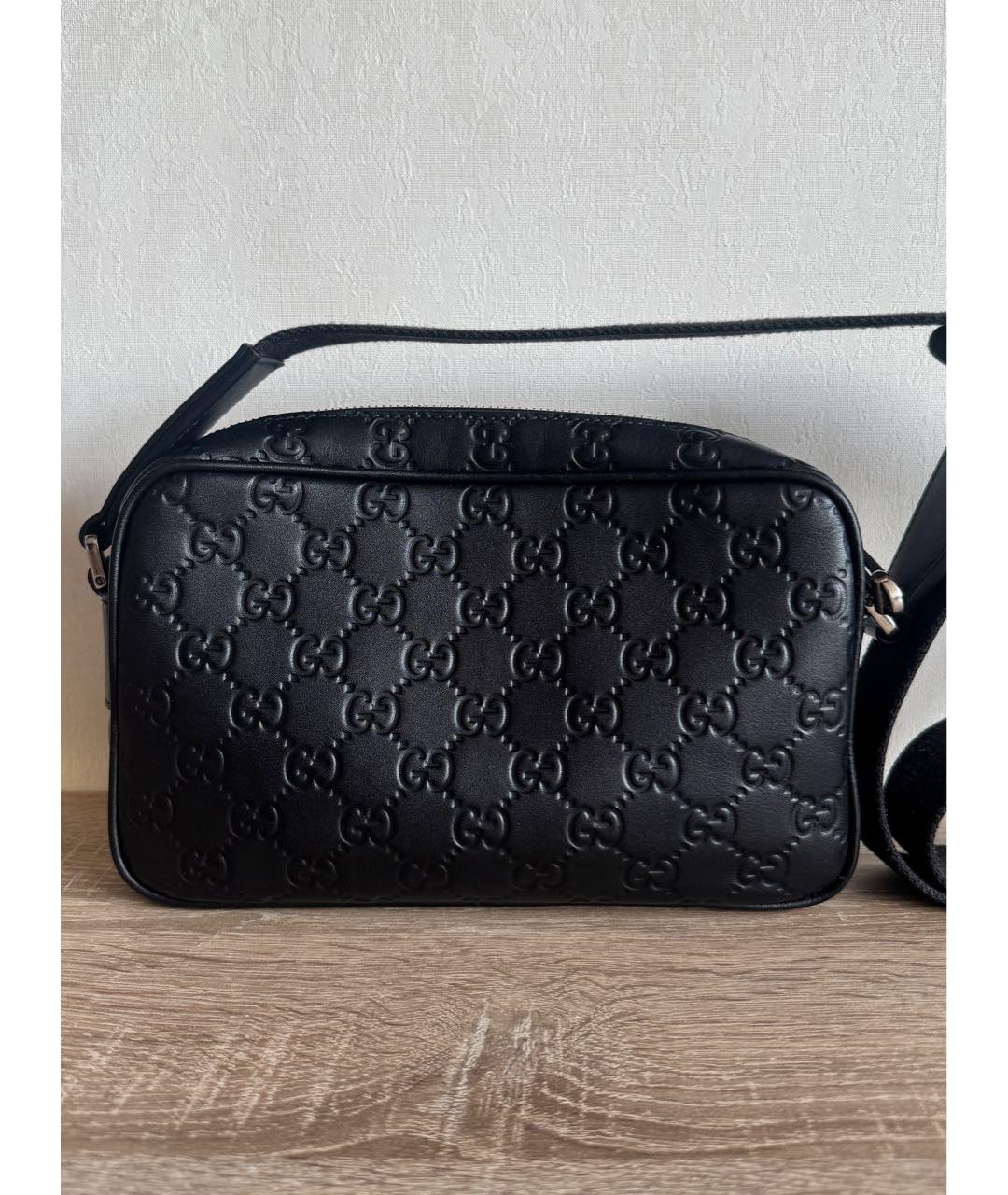 GUCCI Черная кожаная сумка на плечо, фото 2