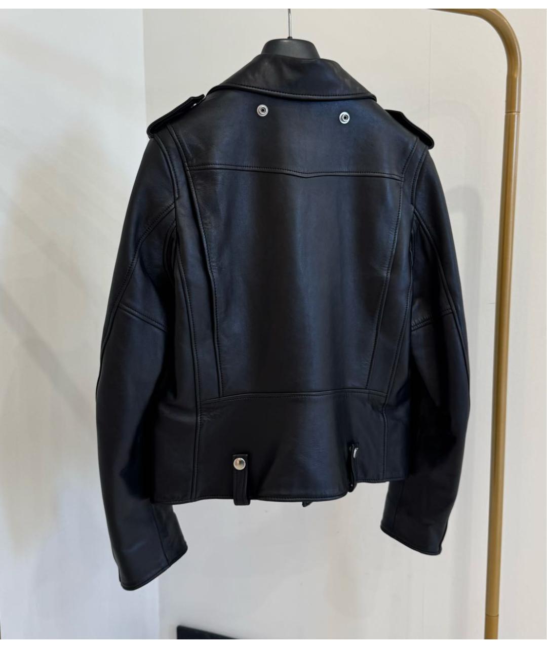 COACH Черная кожаная куртка, фото 2