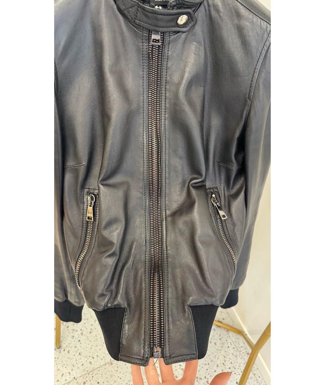 DOLCE&GABBANA Черная кожаная куртка, фото 6