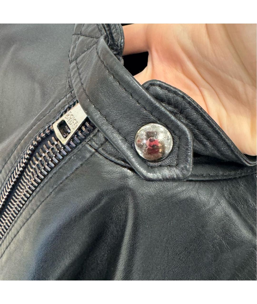 DOLCE&GABBANA Черная кожаная куртка, фото 5