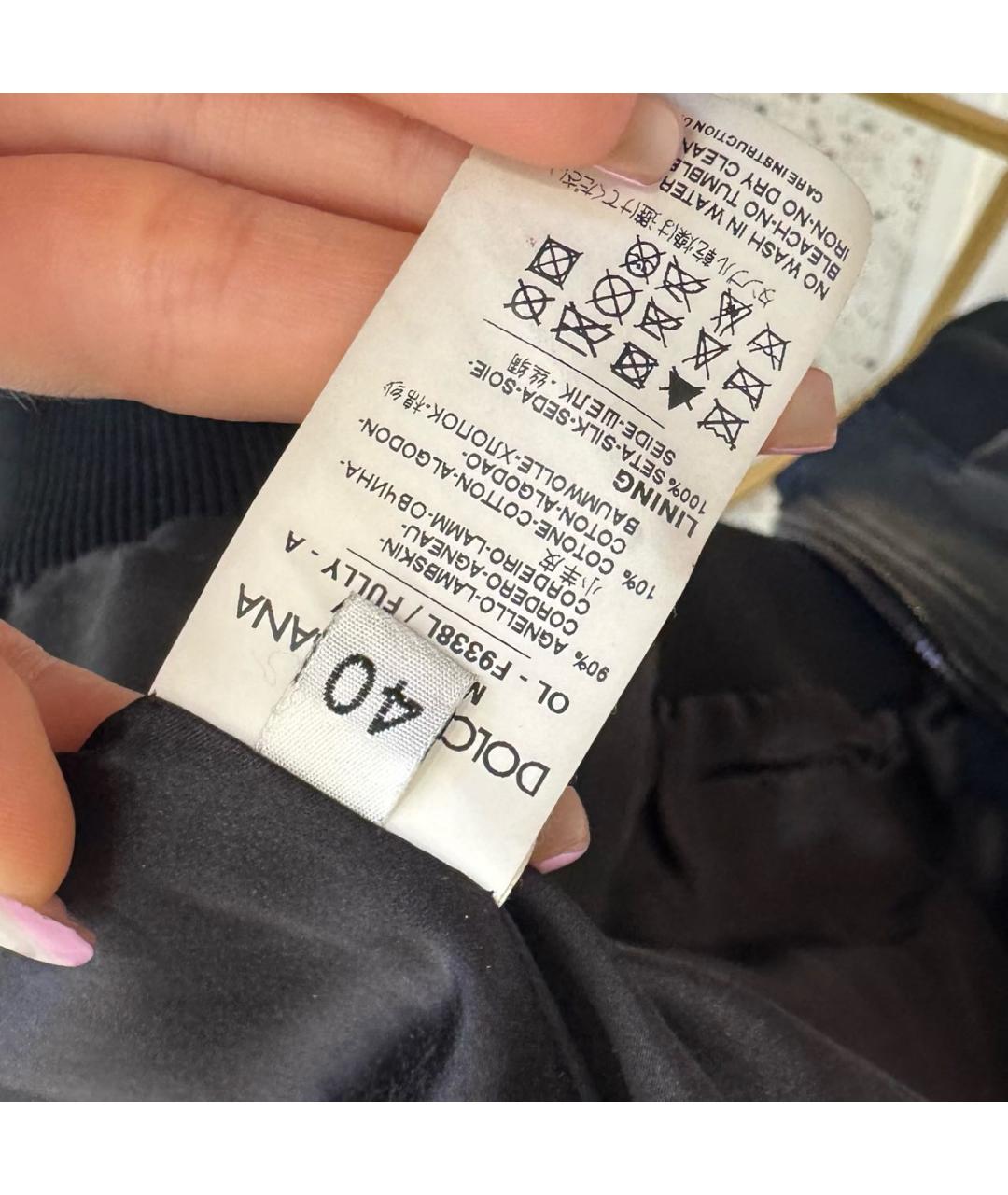 DOLCE&GABBANA Черная кожаная куртка, фото 8