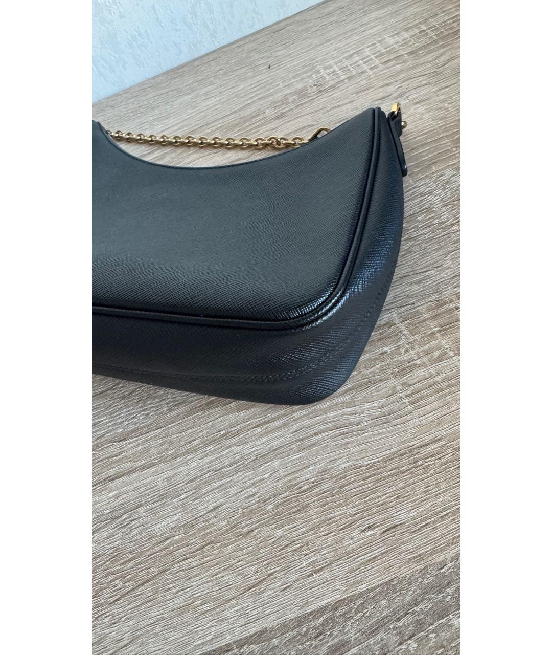 PRADA Черная кожаная сумка через плечо, фото 3