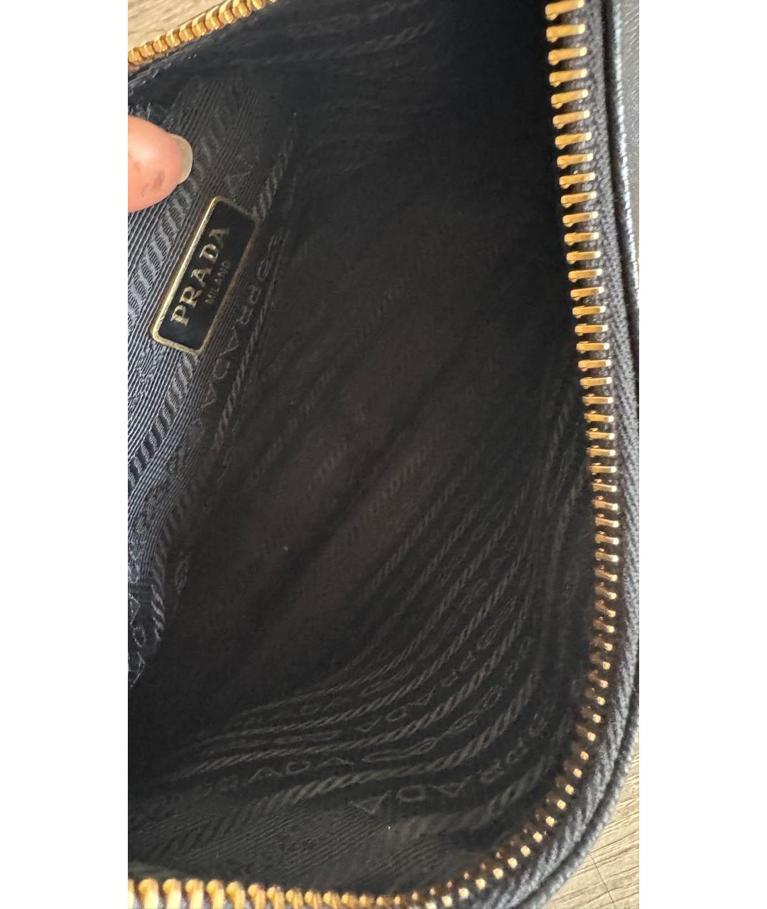 PRADA Черная кожаная сумка через плечо, фото 7
