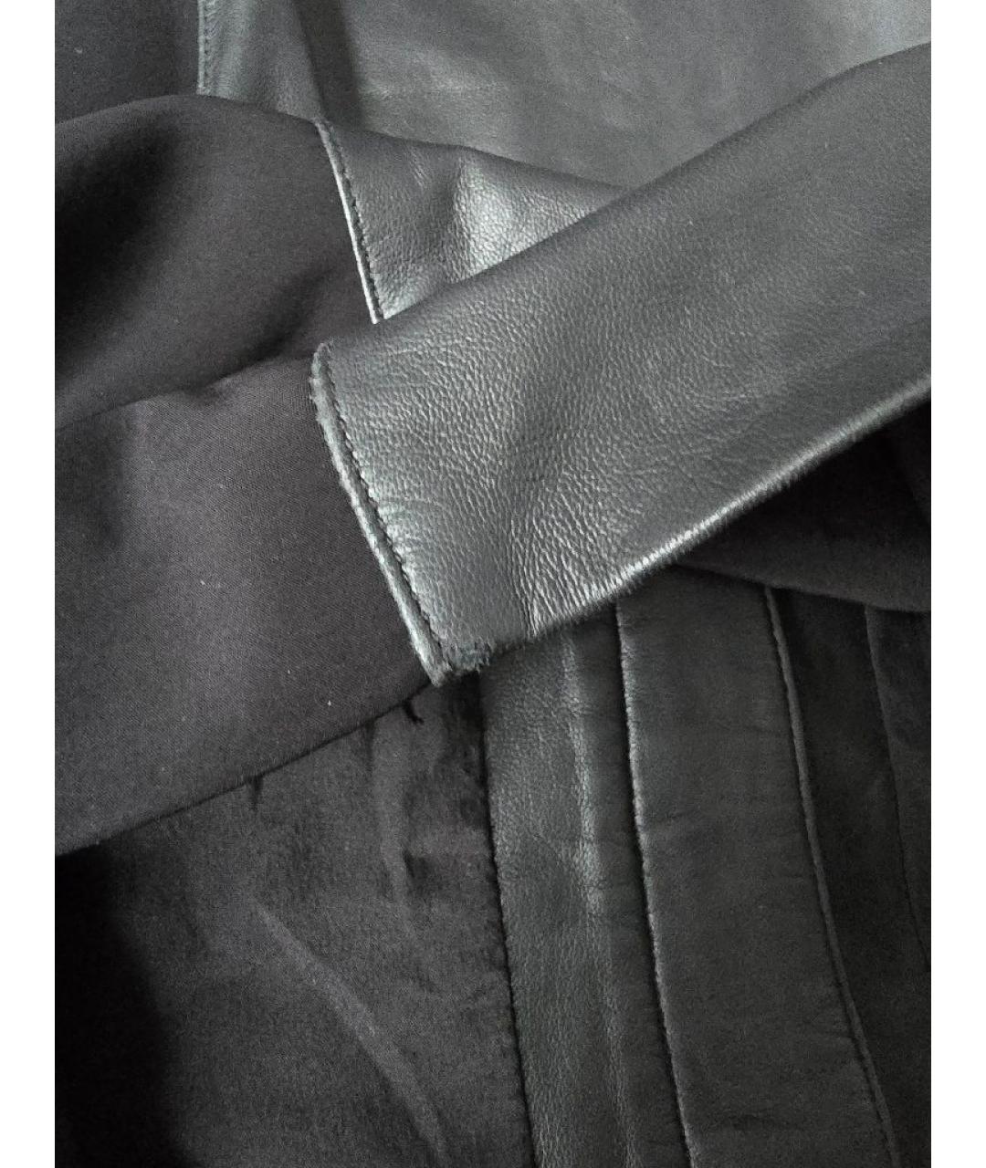 VERSUS VERSACE Черное кожаное платье, фото 7