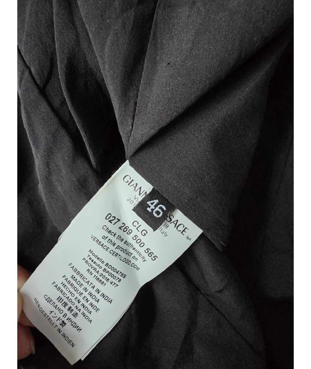 VERSUS VERSACE Черное кожаное платье, фото 4
