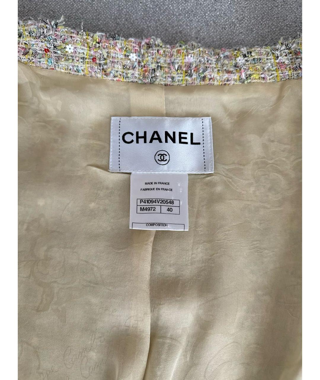 CHANEL Мульти твидовый жакет/пиджак, фото 5