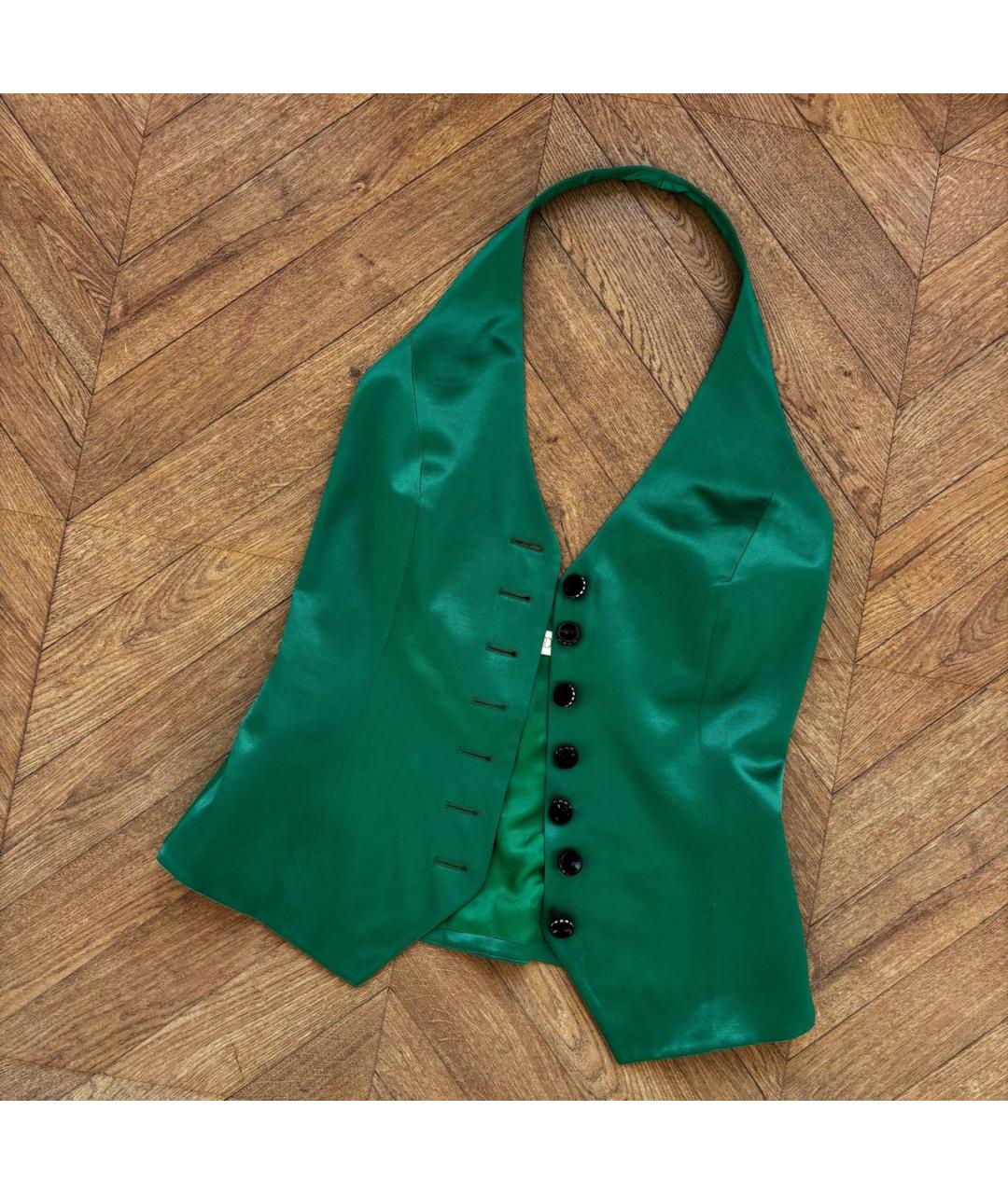 ESCADA Зеленая шелковая блузы, фото 5