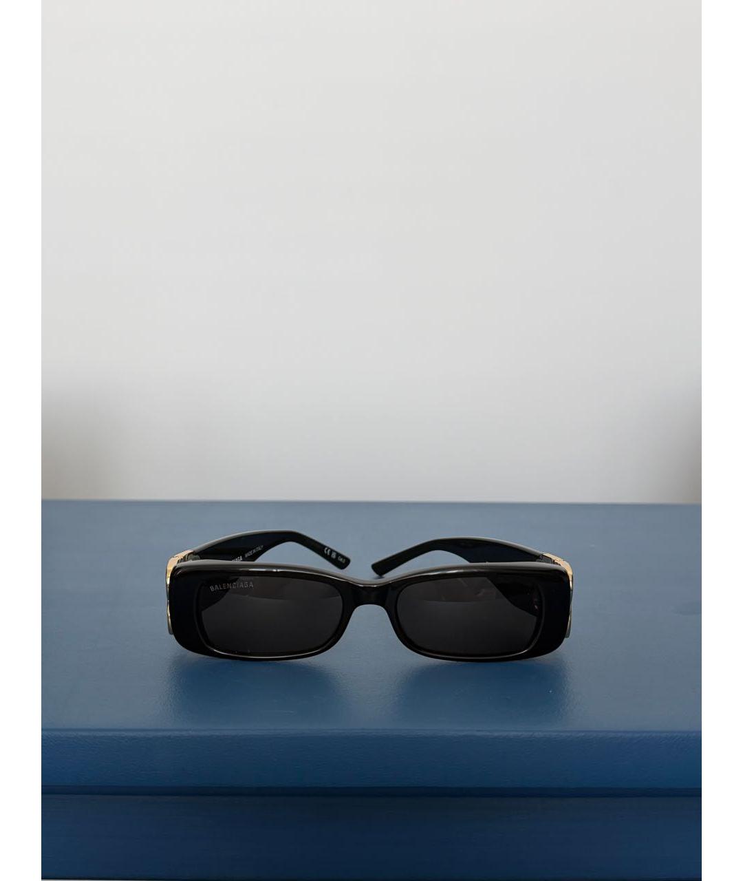 BALENCIAGA Черные пластиковые солнцезащитные очки, фото 8