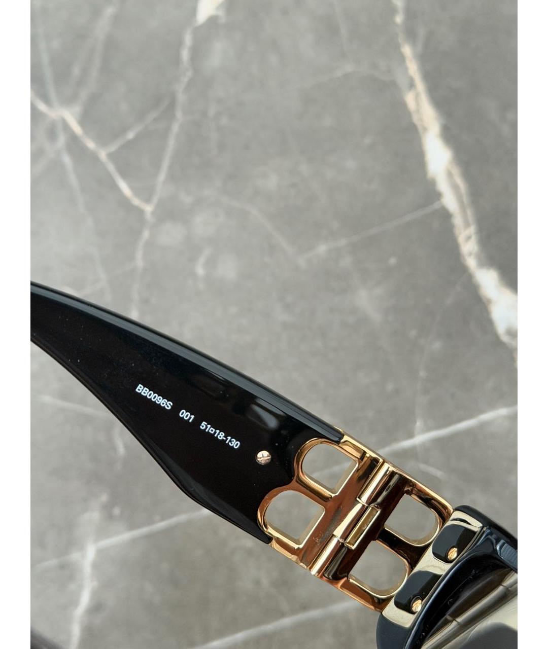 BALENCIAGA Черные пластиковые солнцезащитные очки, фото 5