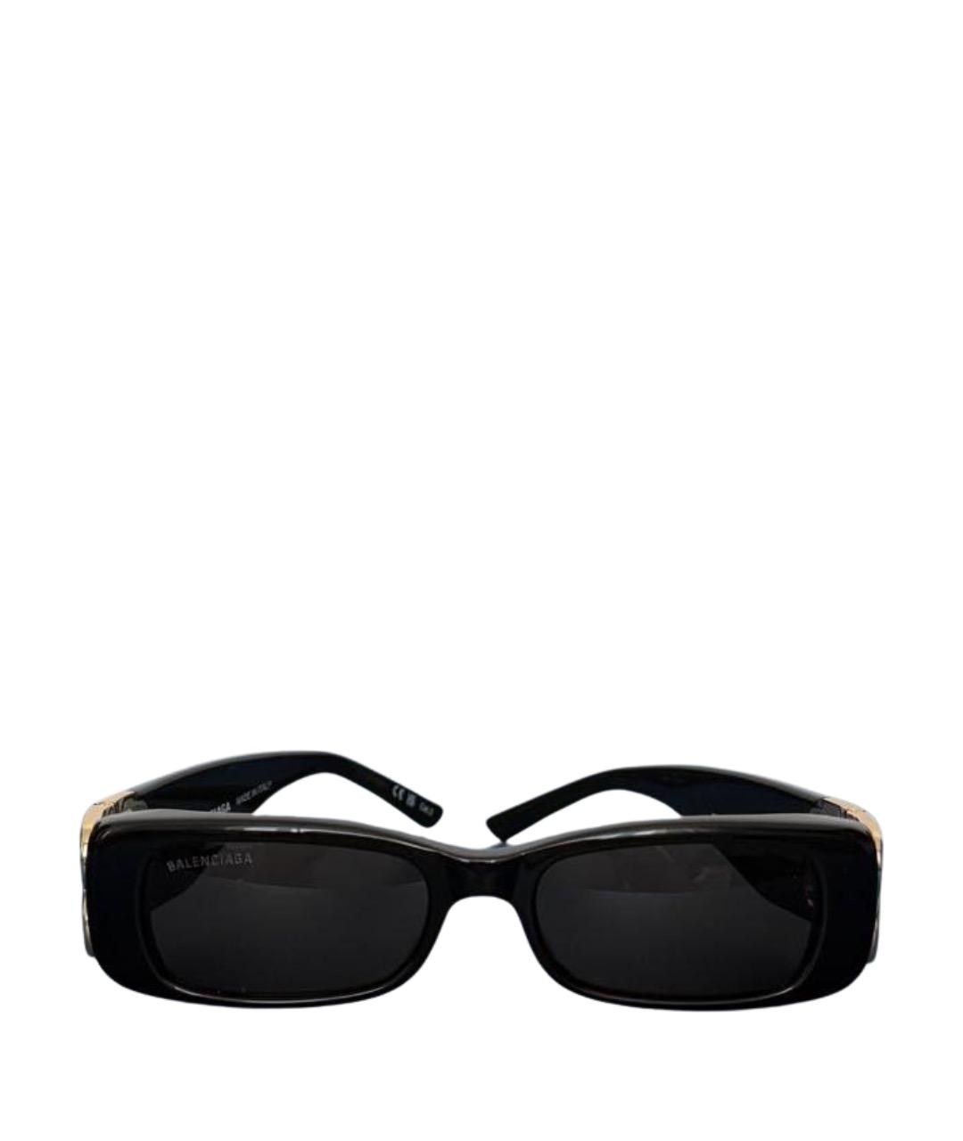 BALENCIAGA Черные пластиковые солнцезащитные очки, фото 1
