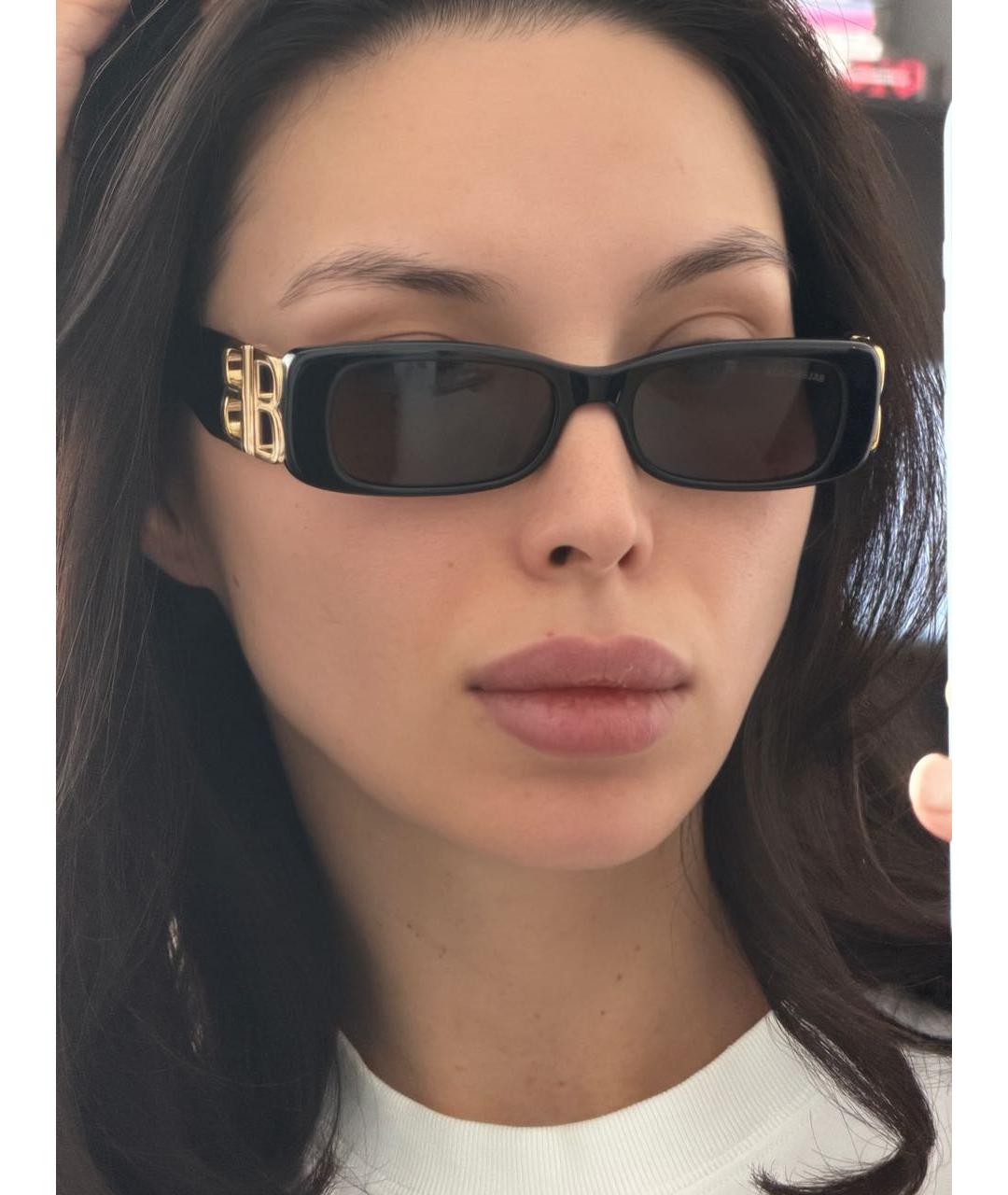 BALENCIAGA Черные пластиковые солнцезащитные очки, фото 7