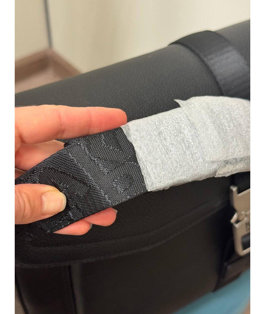 KARL LAGERFELD Черный кожаный портфель, фото 6