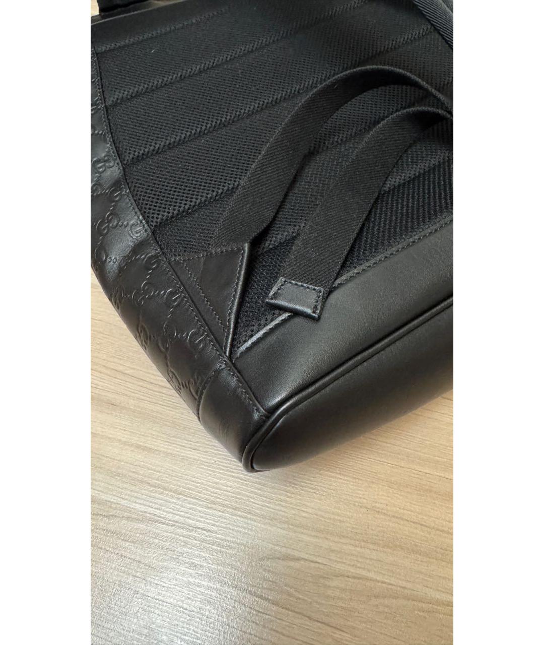 GUCCI Черный кожаный рюкзак, фото 5