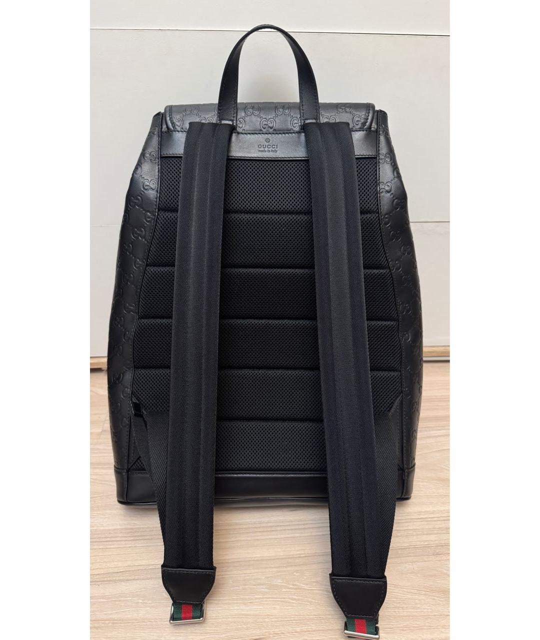 GUCCI Черный кожаный рюкзак, фото 2