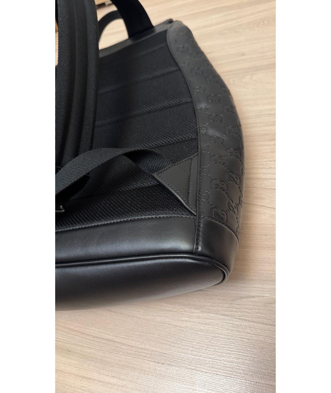 GUCCI Черный кожаный рюкзак, фото 6