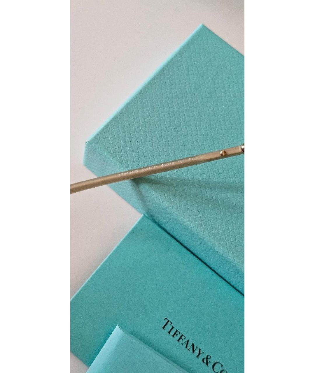 TIFFANY&CO Золотые металлические солнцезащитные очки, фото 8