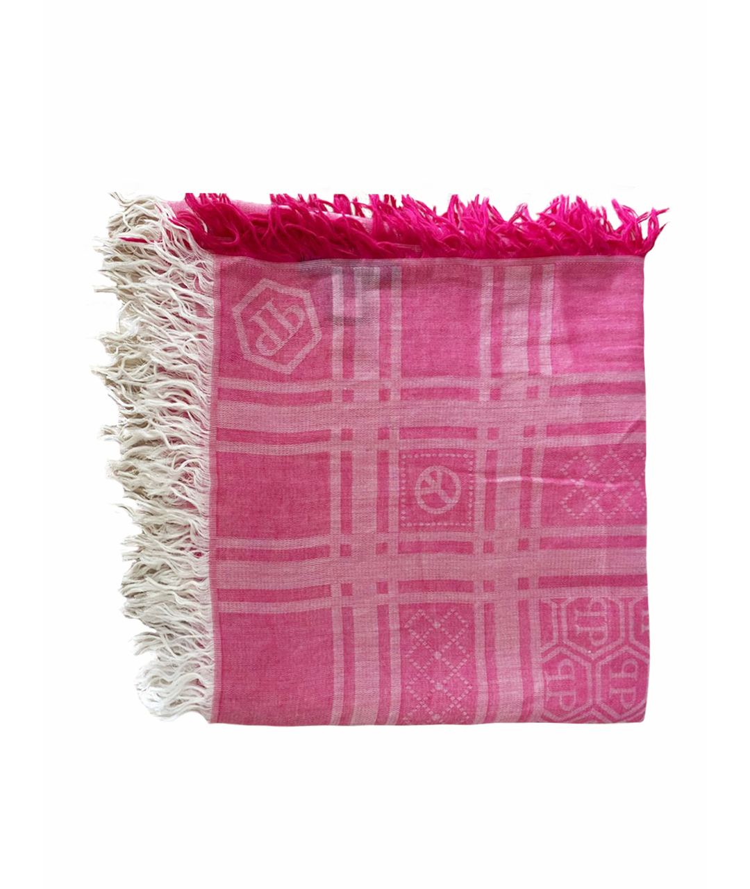 PHILIPP PLEIN Розовый хлопковый шарф, фото 1
