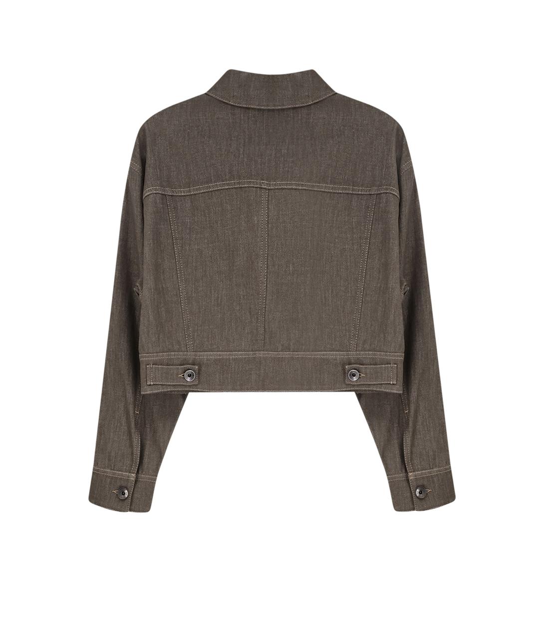 BRUNELLO CUCINELLI Хаки хлопковая куртка, фото 2