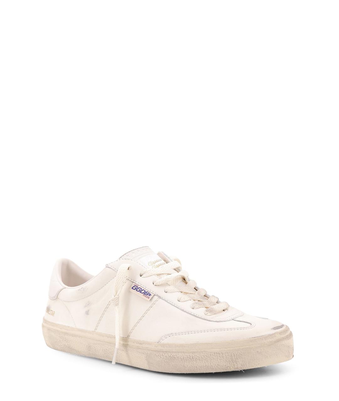 GOLDEN GOOSE DELUXE BRAND Белые кожаные низкие кроссовки / кеды, фото 2