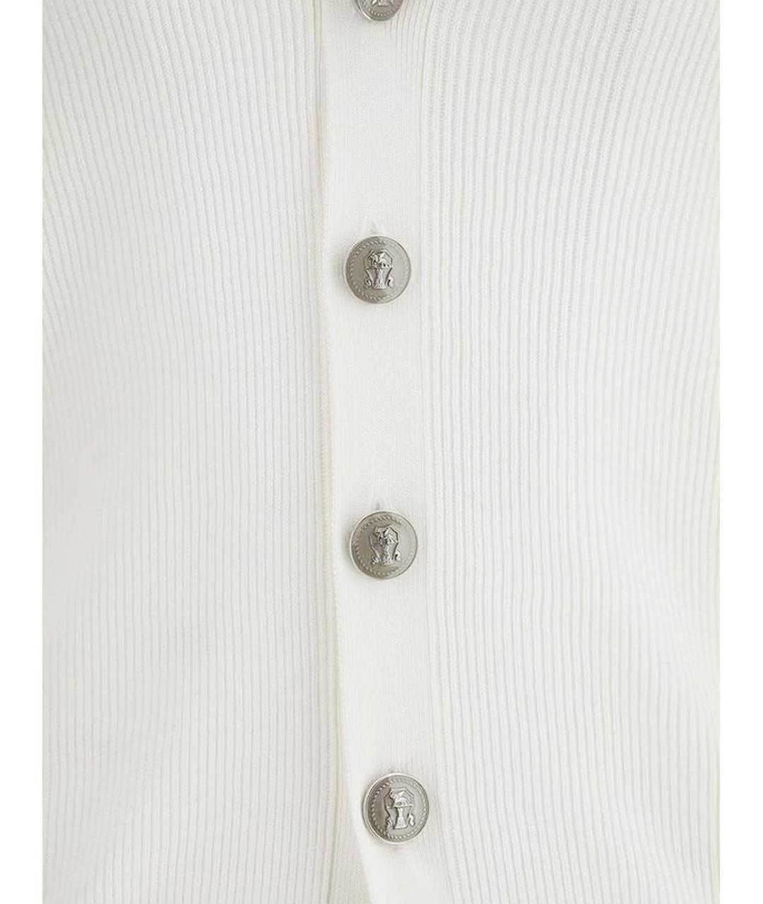 BRUNELLO CUCINELLI Белый хлопковый кардиган, фото 3