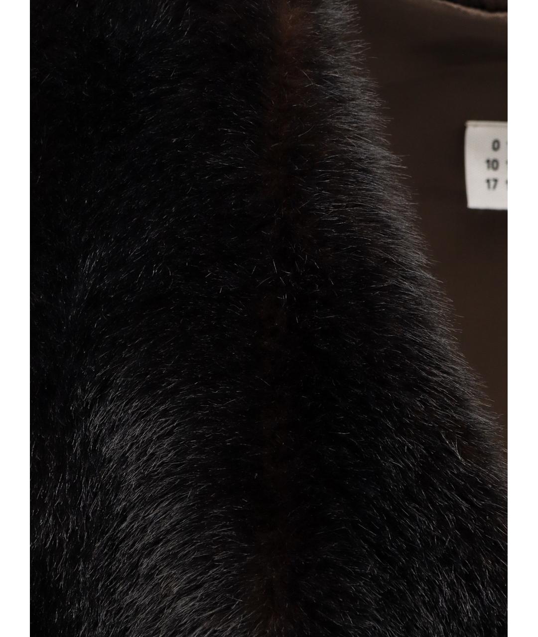 MM6 MAISON MARGIELA Коричневое полиэстеровое платье, фото 3