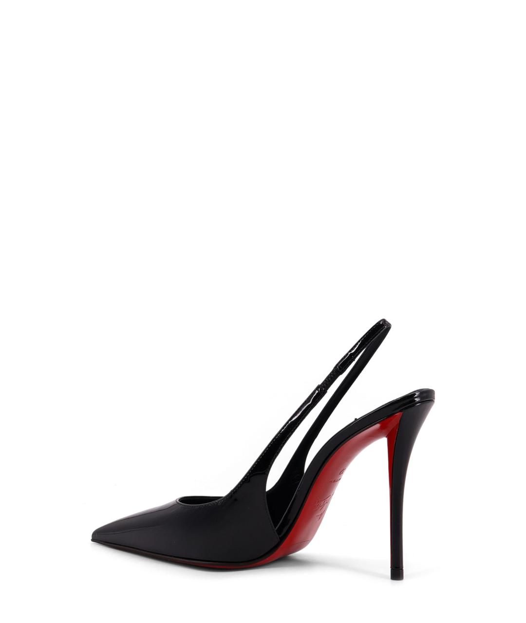 CHRISTIAN LOUBOUTIN Черные кожаные туфли, фото 3