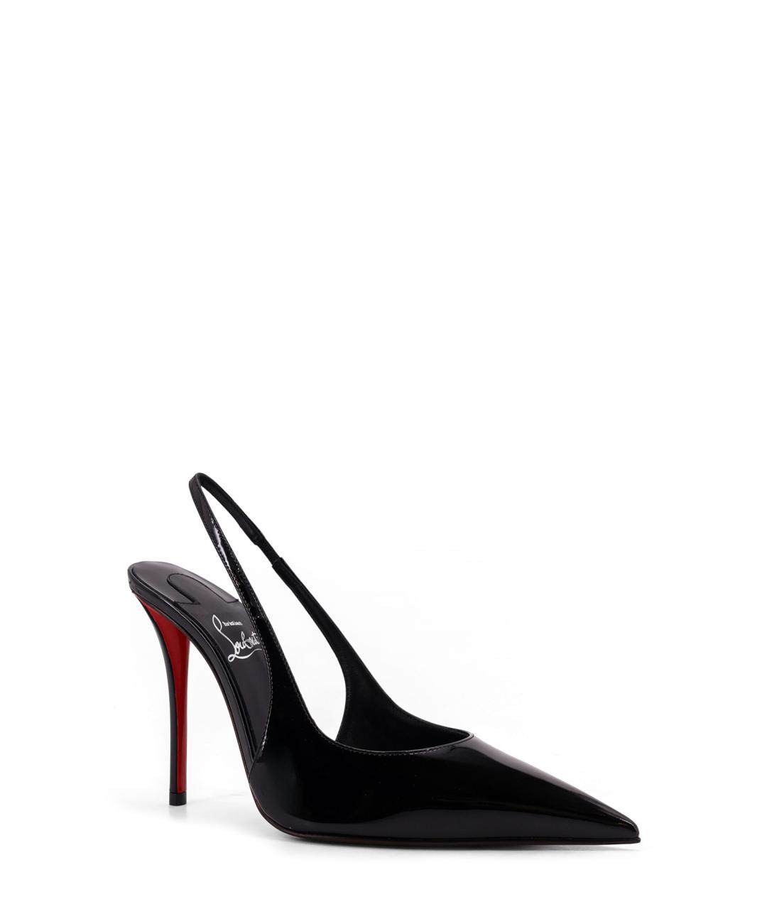 CHRISTIAN LOUBOUTIN Черные кожаные туфли, фото 2
