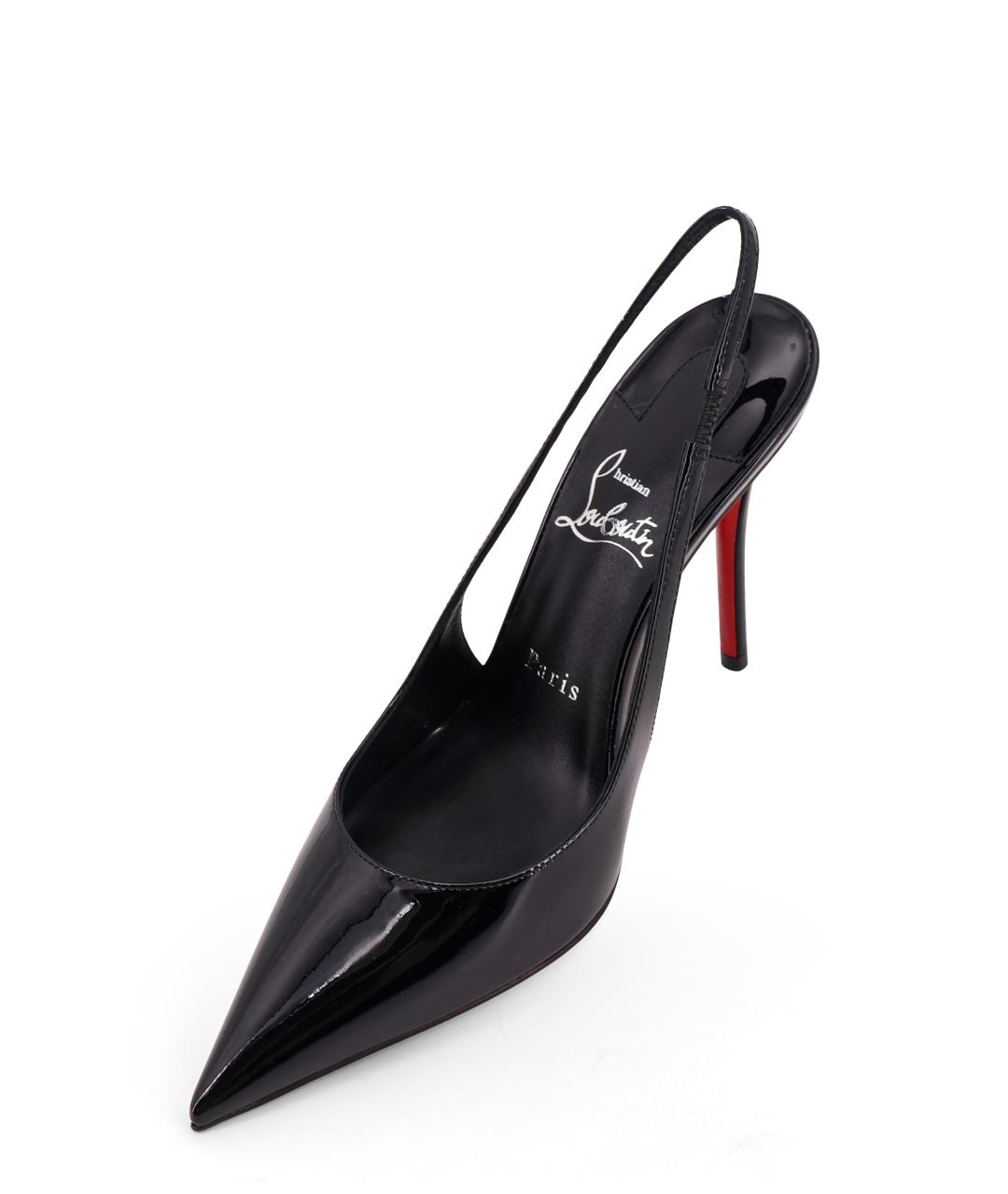 CHRISTIAN LOUBOUTIN Черные кожаные туфли, фото 4