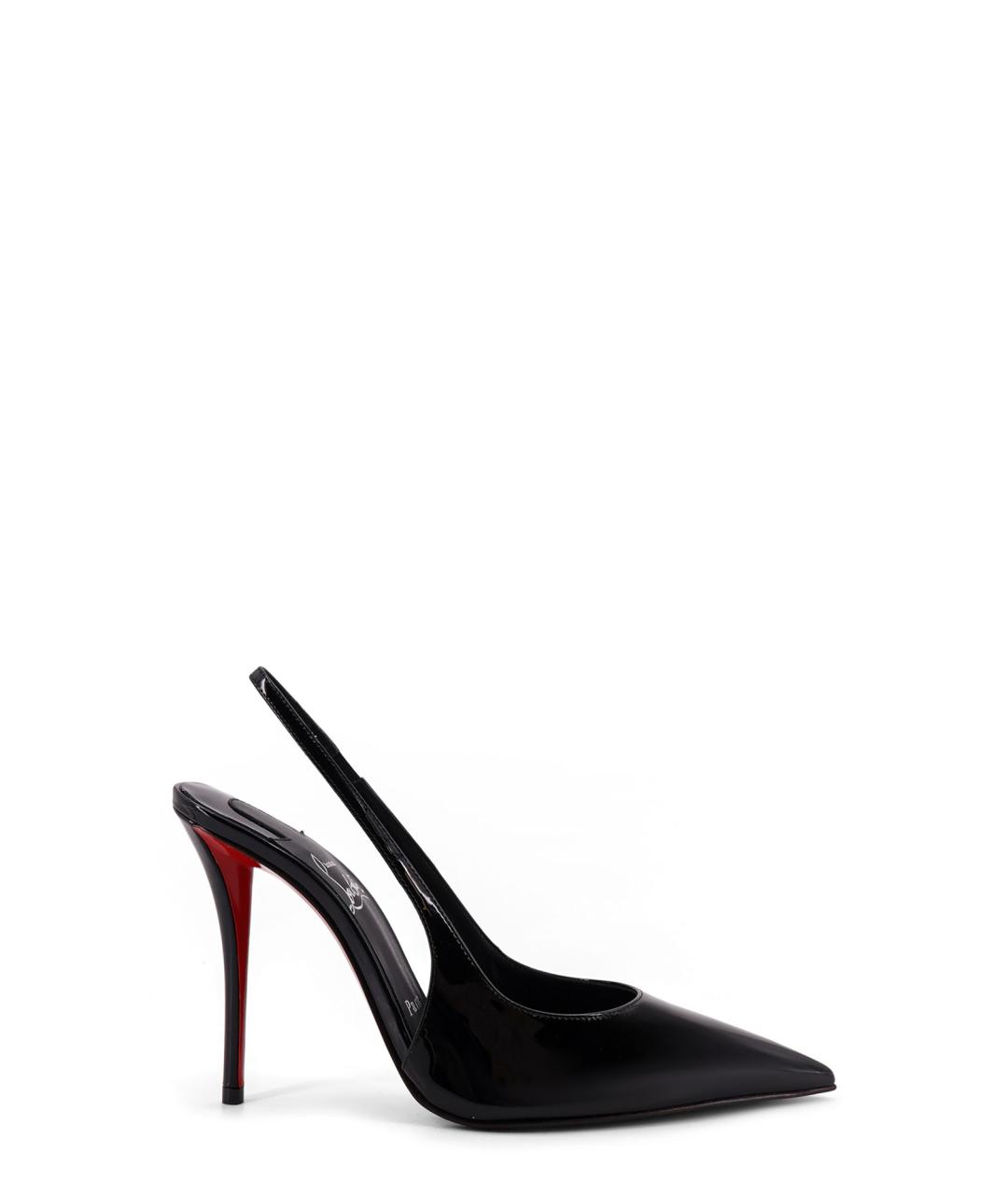 CHRISTIAN LOUBOUTIN Черные кожаные туфли, фото 1