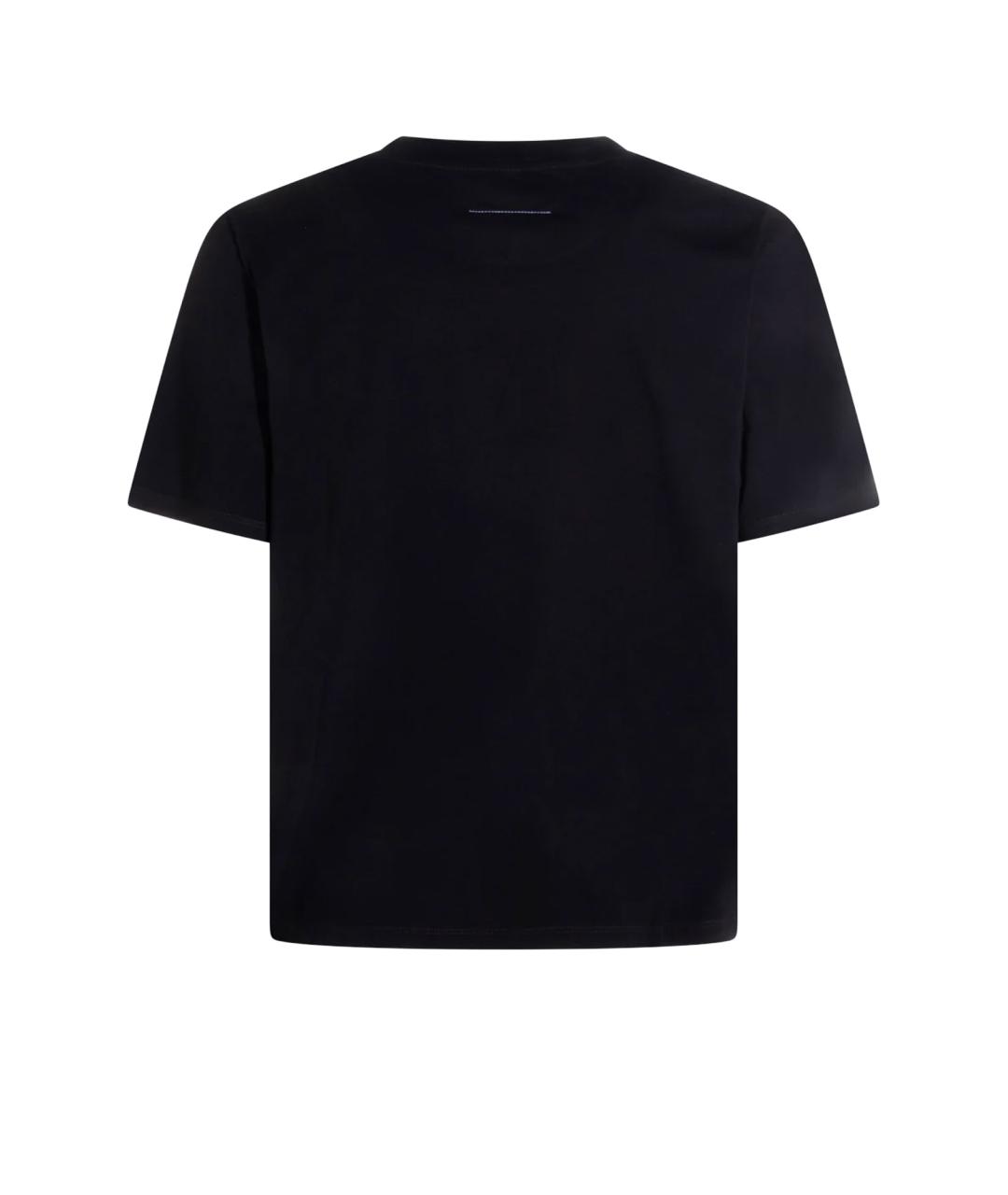 MM6 MAISON MARGIELA Черная хлопковая футболка, фото 2
