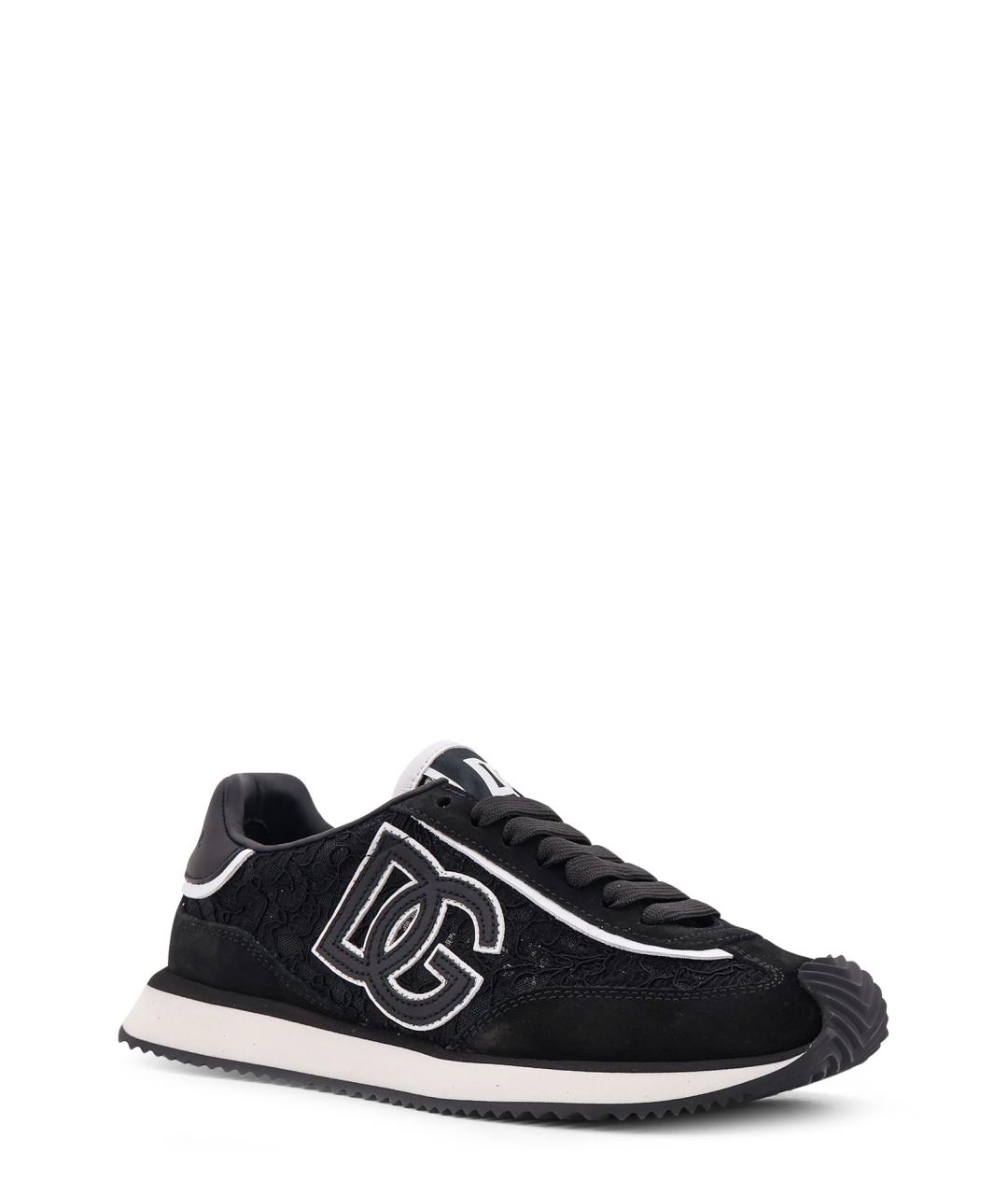 DOLCE&GABBANA Черные текстильные кроссовки, фото 2