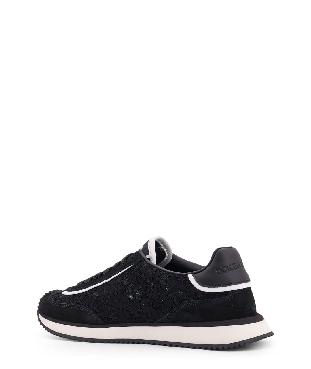 DOLCE&GABBANA Черные текстильные кроссовки, фото 3