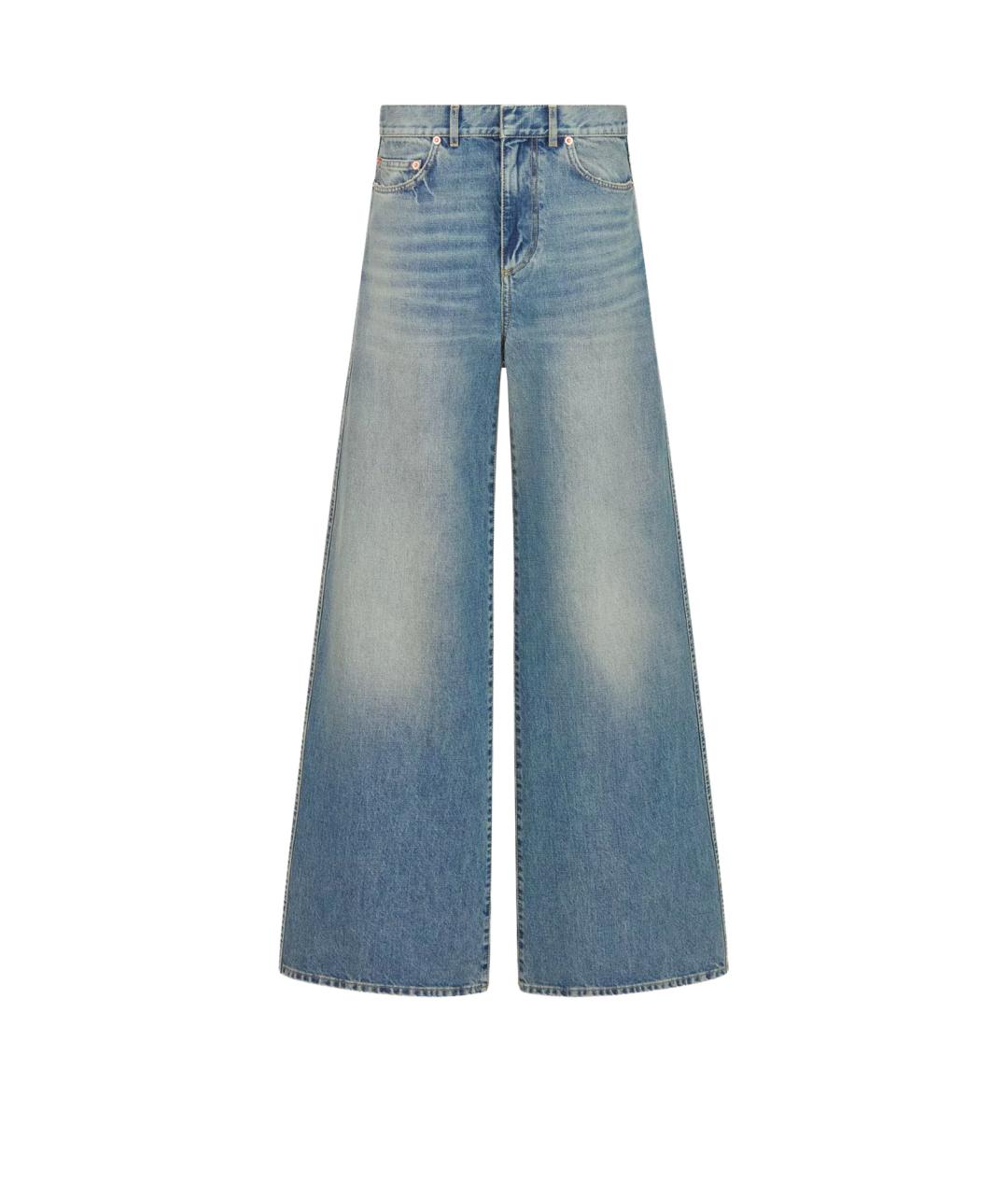 CHRISTIAN DIOR Голубые хлопковые джинсы клеш, фото 1